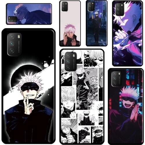 Gojo Satoru Jujutsu Kaisen Anime For POCO X3 Pro F2 F3 M3 Case For Xiaomi Mi 11 Ultra Note 10 Lite Mi A3 9T 10T Pro Cover