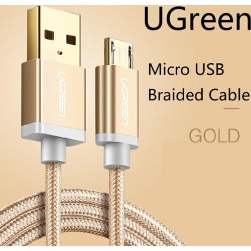 Ugreen Micro USB Cable Nylon Braided Charger USB to Micro USB Fast Charging Cable for Samsung Xiaomi HTC Tablet USB Cord
