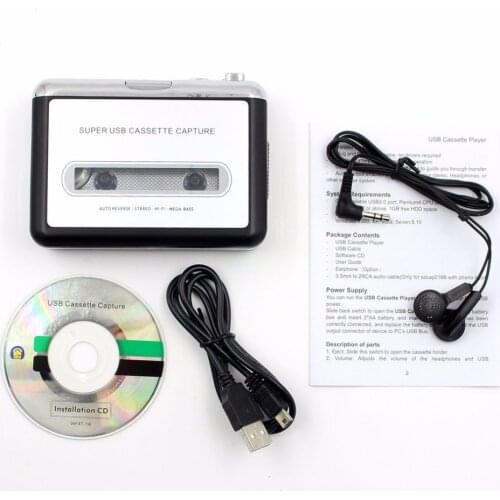 Cassette player USB Cassette to MP3 Converter Capture Audio Music Player Convert music For Microsoft For Windows