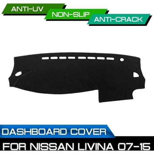 Car Dashboard Mat for Nissan LIVINA 2007 2008 2009 2010 2011 2012-2015 Anti-dirty Non-slip Dash Cover Mat UV Protection Shade