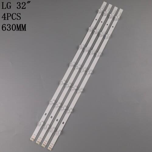 4 Pieces 630mm 7leds LED Backlight Strip for LG 32LS315H 32ls3450 TV innotek 32" NDE Array-0.1-7LED-REV0.2 REV0.4 331537502