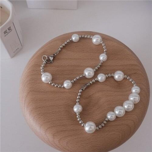Fashion splicing round beads couple bracelet simple men and women all-match bracelets on sale