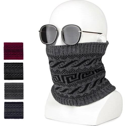 Fashion Men Winter Scarf Ring Women Knitted Scarves For Men Neck Shawl Snood Warp Collar Warm Male Soft Cotton Scarves