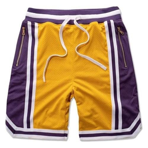 New Summer Mens Sports Basketball Shorts Fitness Outdoor Training Running Casual Hip-Hop Breathable Mesh Five-Point Pants