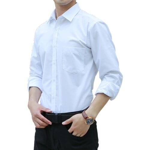 Pure Color Men Long Sleeves Shirt Spring and Autumn Fashion Male Camisa Boy Teenager Best Big Size S-8XL Hot Sale Tops Popular