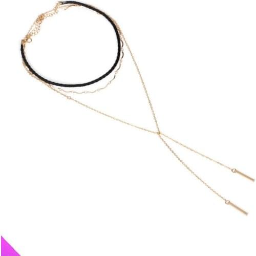 Wholesale 10 Long Tassel Pendant 3 Layer Necklace Ladies Jewelry Fashion Gift 2021 New Product