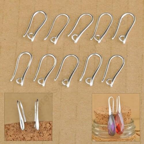 Wholesale 100Pcs Lot Making DIY Jewelry Findings 925 Sterling Silver Hook Earring Pinch Smooth Earwires Crystal Women Gift