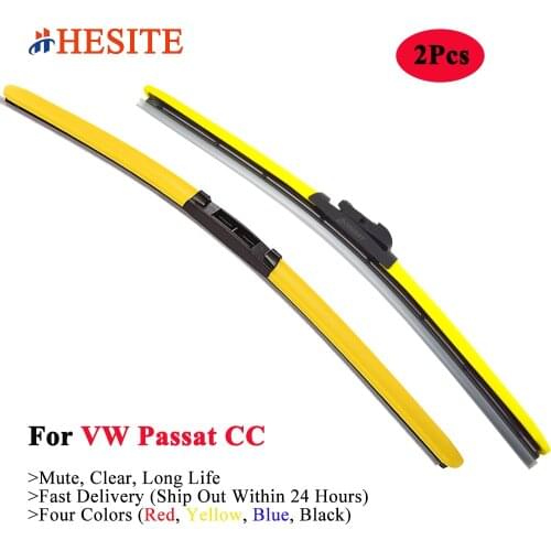HESITE Colorful Hybrid Car Wipers For Volkswagen VW Passat CC 4Motion 3B 3C Model Car Accessories 2008 2009 2010 2012 2013 2015