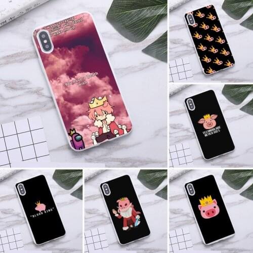 Top Game Technoblade Blood God Phone Case For iphone 12 11 Pro Max Mini XS 8 7 6 6S Plus X SE 2020 XR Candy white Silicone cover