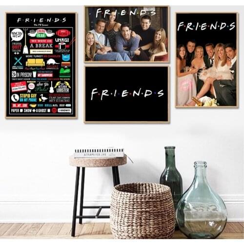 Modern Wall Art Friends TV Show Poster Canvas Painting Poster and Print for Home Decoration No Frame Cuadros