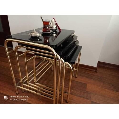 Modern Black Marble Gold Zigon coffee table 1. Quality Nickel Plating living room coffee tables table basse furniture living room table