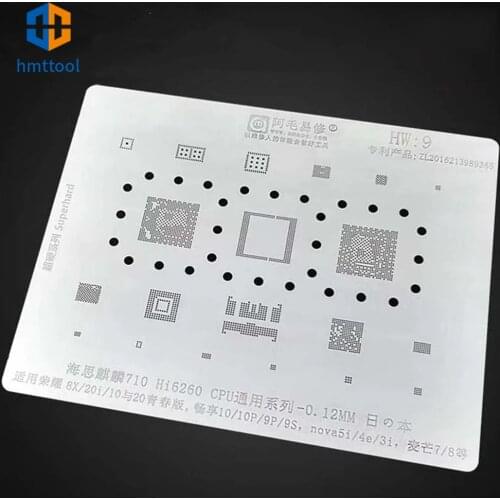 Amaoe BGA Stencil For HUAWEI Honor 8X 10 Psmart Z 2019 Y9 2019 Mate 20 30 Lite P30 lite Reballing Planting Tin Net Repair Tools