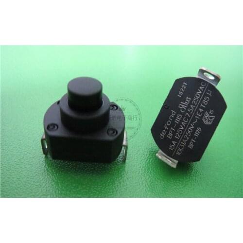 High power vacuum cleaner electric mop button switch imported DEFOND self locking lock key switch 7.5A250V BPT-1115 BPT-1120