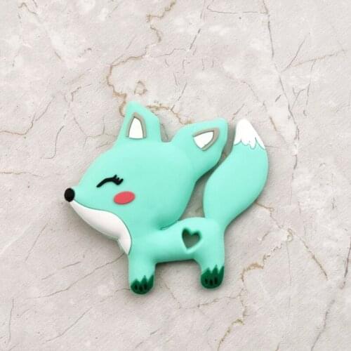 1PC Baby Teether Fox Cute Accessories Nursing Teething Toys BPA Free Food Grade Silicone Teether Christmas Gift