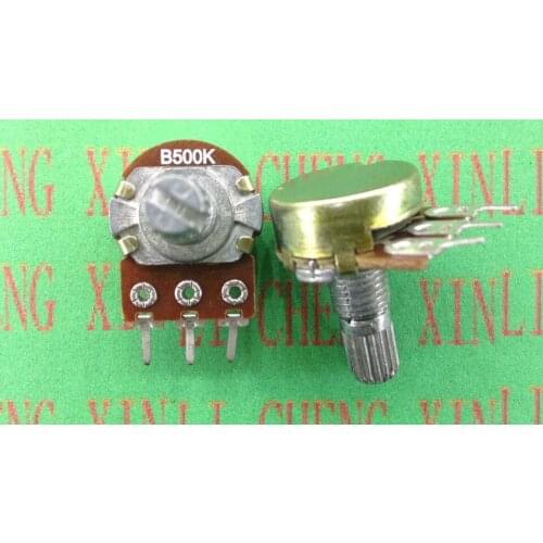 10 PCS High Quality WH148 B500K Linear Potentiometer 15mm Shaft With Nuts And Washers 500K OHM
