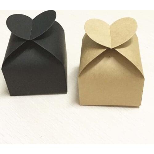 100PCS Brown Kraft Craft Paper Jewelry Pack Boxes Small Gift Box For Biscuits Handmade Soap Wedding Party Candy Packaging Box