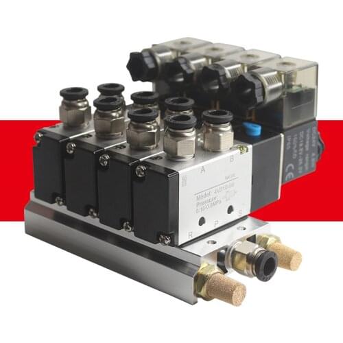 4V210-08 24v Solenoid Valve Manifolds Electronmagnetic to Control Cylinder 4V210-08-10 24DC 4V410-15 4V110-06 AC220 DC12 AC24