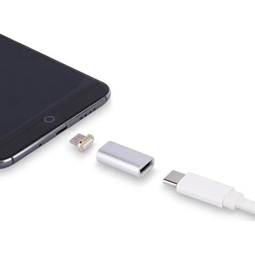 Magnetic Type C Female to Micro USB Male Adapter Converter For Samsung/HTC/Xiaomi/Huawei/ASUS/ZTE