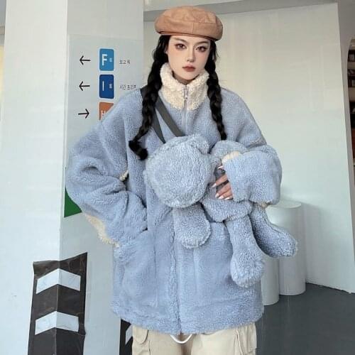 AIWOTWOTONG Women's Jackets With Fur