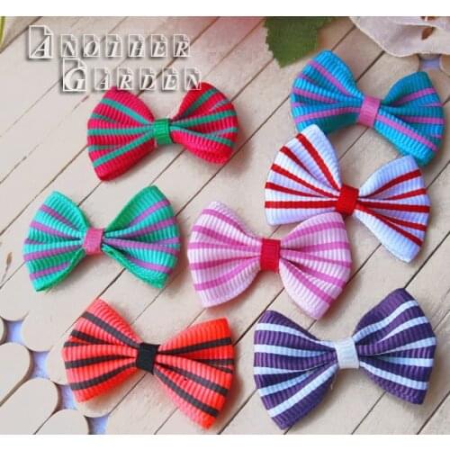 DIY Dog/Child accessories small bow handmade cloth fabric bow section Hair Accessories Children pet accessories 100pcs