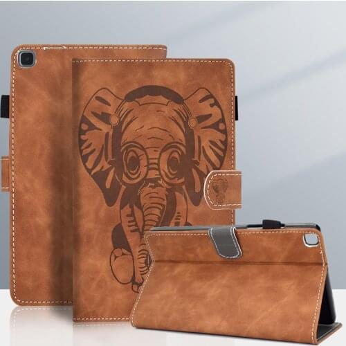 Tablet case for Samsung Galaxy Tab A7 2020 Case, 3D Elephant Embossed protective Cover for Galaxy Tab A7 Case SM-T500 SM-T505