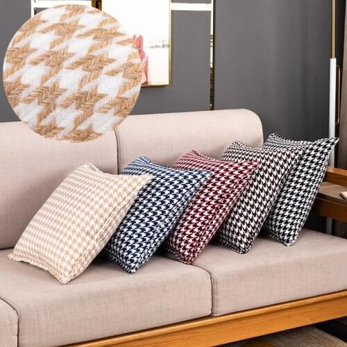 New Fashion Houndstooth Decorative Cushion Cover 45x45cm Black Beige Sofa Pillow Covers Home Car Living Room Pillow Cases