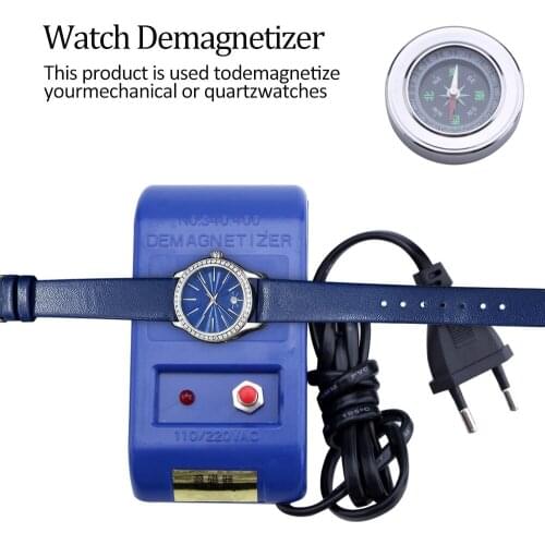 RUIPAI Watch Demagnetizer Mechanical Quartz Watch Repair Tool Electrical Professional Demagnetize Tool for Watchmaker EU Plug