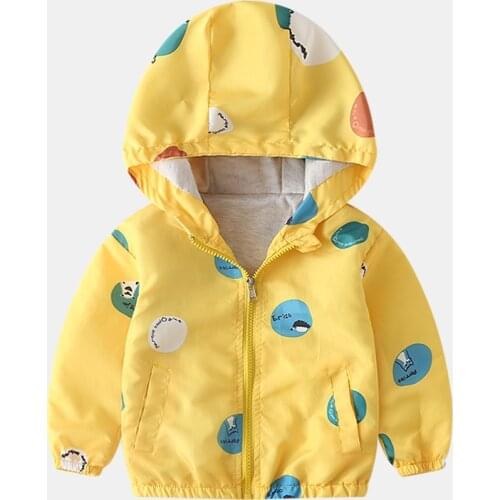 ZWY1260 Children Outerwear Warm Coat Hooded Kids Clothes Waterproof Windproof Baby Girls Jackets For Autumn Spring