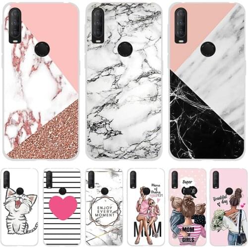 For Alcatel 1S 3L 2020 Case Soft TPU Silicone Coque For Alcatel 1 S 3 L 2020 5028Y 5028D 5029Y 5029 5029D Cover Marble Funda
