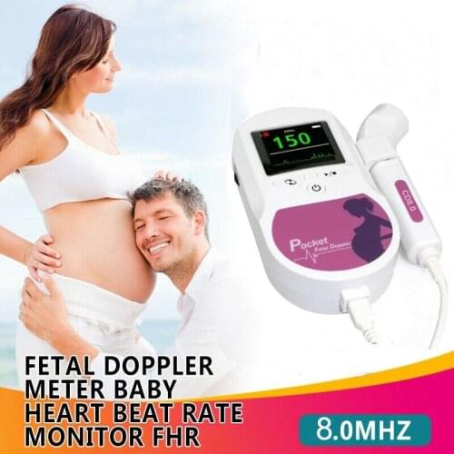 Pocket Fetal Doppler TFT Baby Sound C1 8Mhz Vascular Heartbeat Detector Baby Care Household Portable Pregnant Fetal Pulse Meter