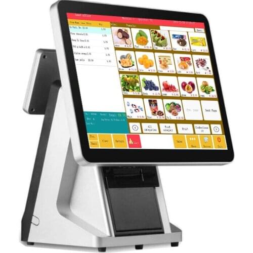 High sales Cash Register 15 inch touch screen POS machine POS system for retailers with printer VFD cashier