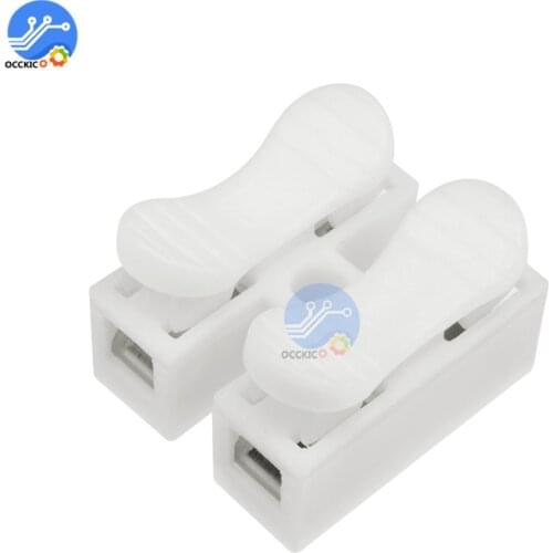 30Pcs/lot CH-2 Self-locking terminal Connectors press type quick terminal blocks Wiring Splice Clamp Terminal Easy Fit