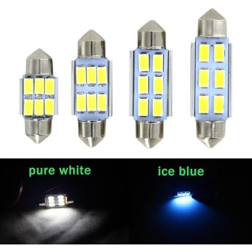 2 pcs C5W Festoon 31/36/39/42mm Led License Plate Lights 5730 SMD 6 LED C5W Car Auto Interior Door Light Bulb 12V Reading Light