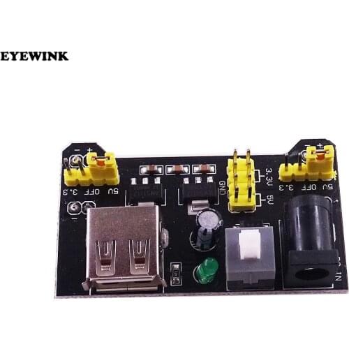 100pcs MB102 Breadboard Power Supply Module 3.3V 5V For Arduino Solderless Breadboard