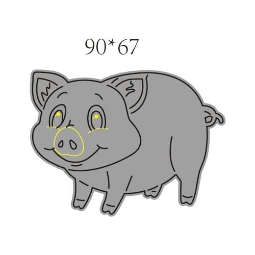 Lovely Pig Shape Metal Cutting Die DIY for Scrapbooking Decoration Crafts