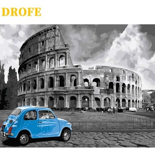 40x50cm Colosseum Frame Diy Painting By Numbers Landscape Acrylic Paint By Number Wall Art Picture Handpainted For Home Art