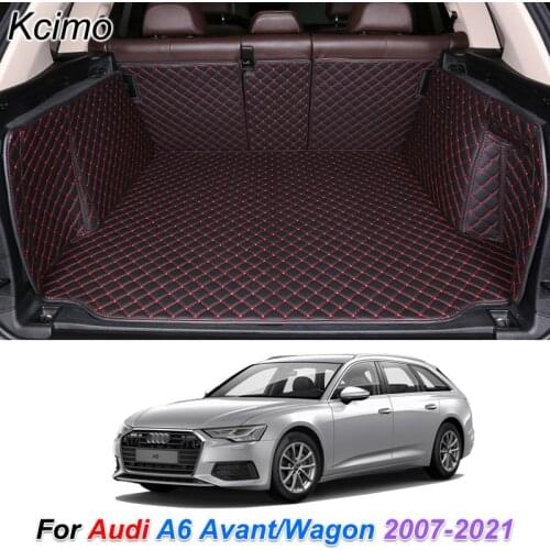 The Trunk Floor Leather Liner Car Trunk Mat Cargo Compartment Floor Carpet For Audi A6 Avant Wagon 2007-2018
