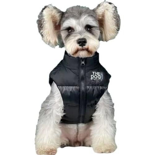Dog Face Style Pet Dog Clothes Luxury Thick White Down Jacket Warm Autumn Winter Small and Medium French Bulldog Chihuahua Vests