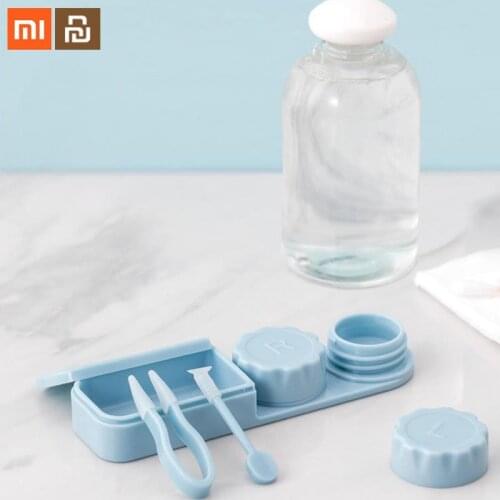 Original xiaomi mijia contact lens case double box portable myopia glasses care cleaning storage box smart home
