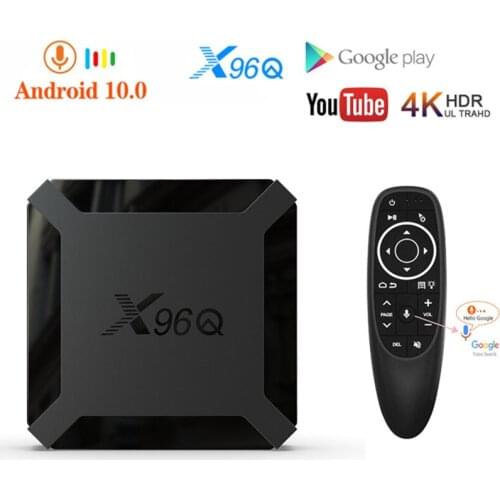 X96q quente android 10.0 smart tv box 2gb 16gb allwinner h313 quad core 4k vs x96 mini conjunto superior rápido caixa de tv tran