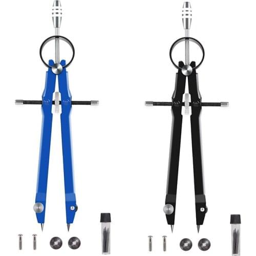 ELOS-Professional Compass, Compass Geometry Set with Lock, Math and Precision Compass, Metal and Durable for Solid and Plane Pre