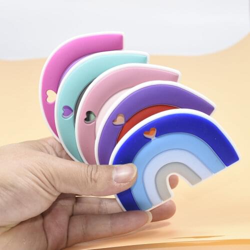 5/10/20 PCS Silicone Teethers Cartoon Rainbow Shape BPA Free Tiny Rod Food Grade Newest Silicone Baby Teethers Teething Toy
