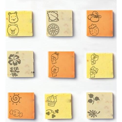 Acrylic crystal Transparent natural handmade acrylic soap seal stamp mold chapter Cute Fruits Animal patterns organic glass