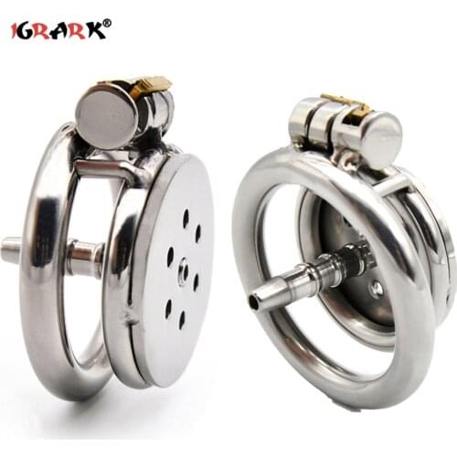 Super Small Cock Cage Stainless Steel Male Chastity Device Penis Ring Lock Chastity Belt Sex Toys for Men Penis Adult Supplies