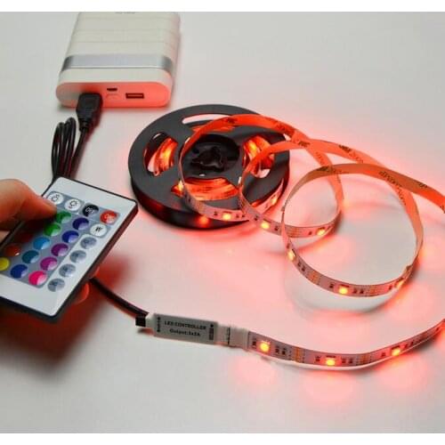 USB Led Strip Light No-Waterproof RGB Led Strip Computer Strips SMD5050 5V USB TV Backlight Led Tape 1M Bande Lighting