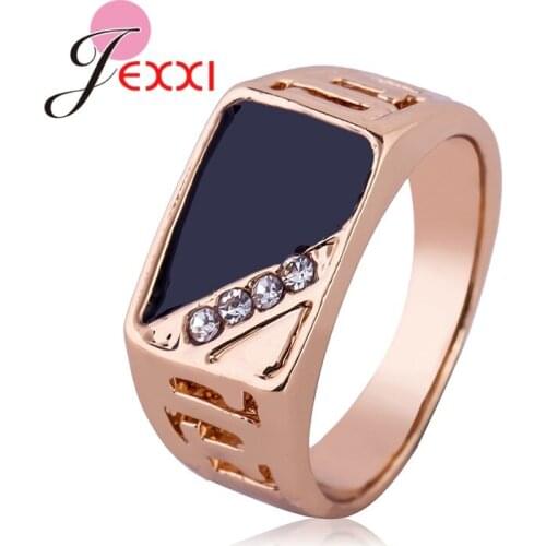 High Quality 925 Sterling Silver Fashion Geometric Finger Rings Women Girls Lovely Wedding Engagement Statement Ring