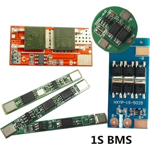 1S BMS 2.5A/3A/4A/5A/10A/25A 3.6v 3.7v Battery protection board for Li-ion battery