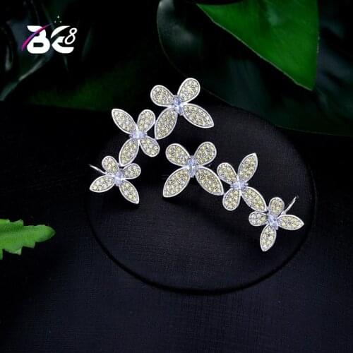Be 8 New Style Flower Design Stud Earrings with Good Quality Crystal Earring for Women New Statement Jewelry E739
