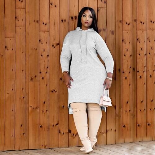 Womens Hoodie Dress Casual Fashion Drawstring Hooded Long Sleeve Sweatshirt Dresses Harajuku Loose Oversized Pullover Vestido