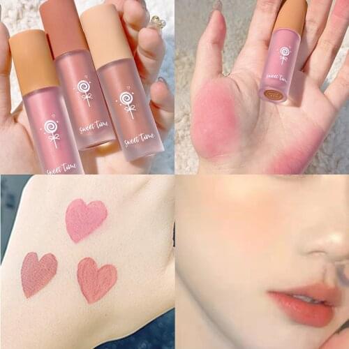 FAICCIA Liquid Blush High-gloss Mud Matte Velvet Repair Rouge Nude Blusher Peach Long Lasting Natural Face Makeup TSLM2